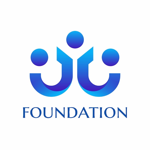 youth foundation logo creative people education logo concept