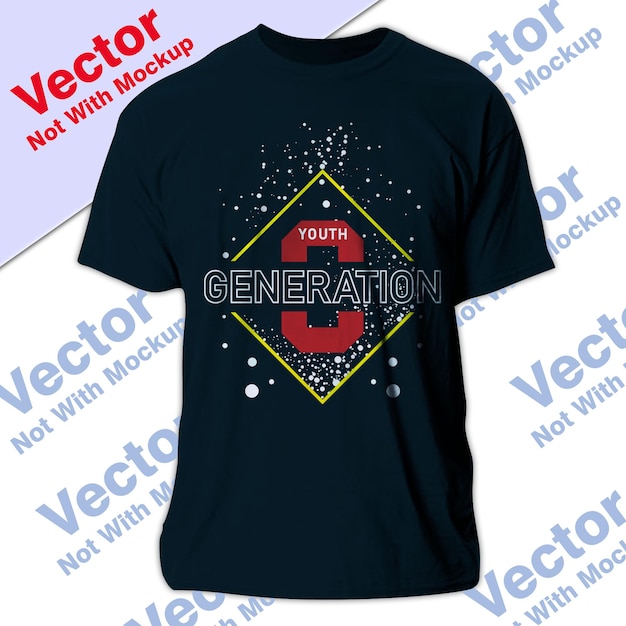 Youth Generation typography tshirt design premium vector Illustration