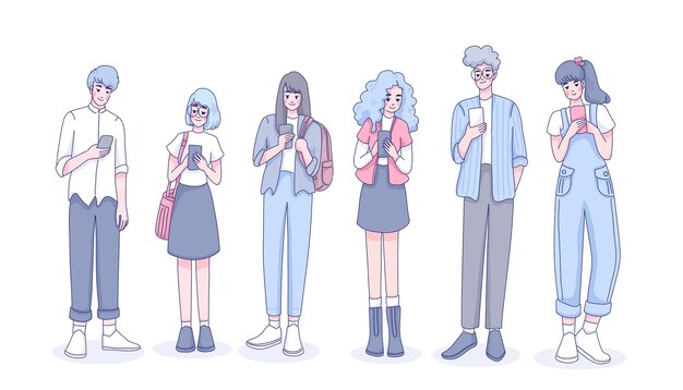 Vector youth team illustration design