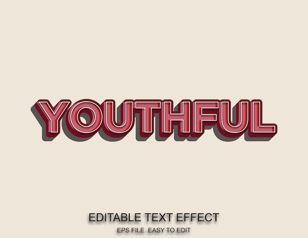 Youthful font effect