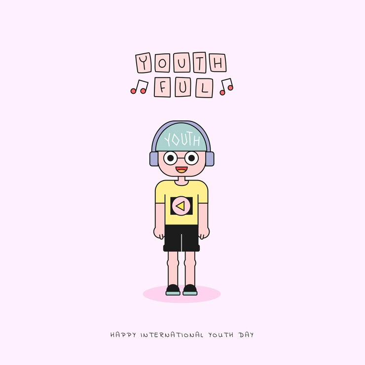 Vector 발랄한 십대 만화 캐릭터 벡터