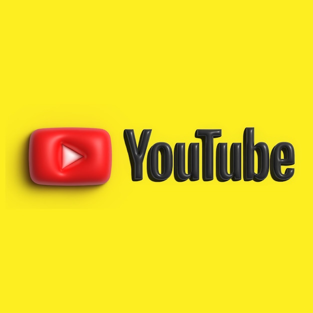 Vector youtube 3d logo ontwerp