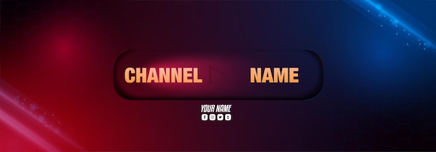 Vettore progettazione banner youtube