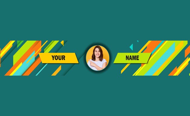 Vector youtube banner template