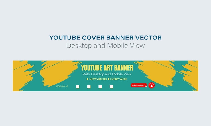 Vector youtube チャンネル アート カバー youtube カバー バナー モダンでクリエイティブな youtube チャンネル バナー チャンネル アート カバー デザイン カバー アート カバー写真とソーシャル メディア プラットフォームのヘッダーまたは web バナー
