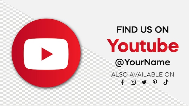 Vector youtube channel find banner