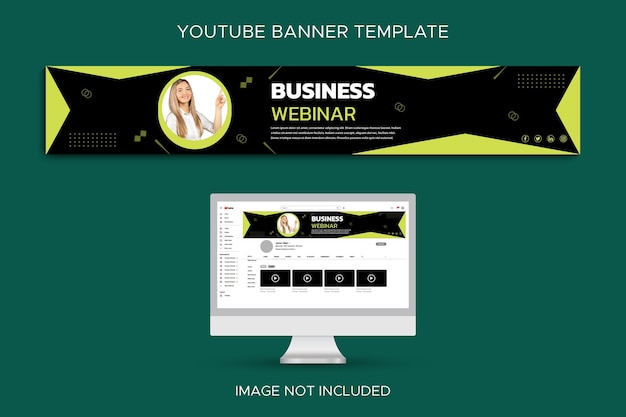 YouTube channel profile banner template for business