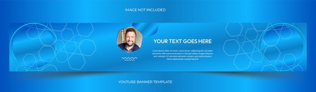 Vector youtube cover  banner template design