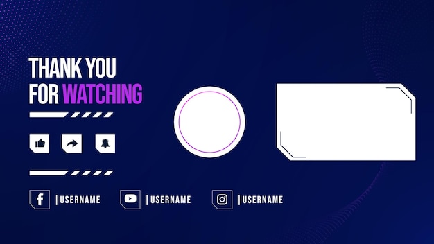 YouTube End Screen Template Pack