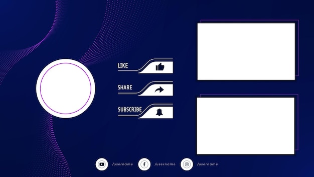 YouTube End Screen Template Pack