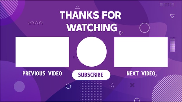 Youtube end screen template