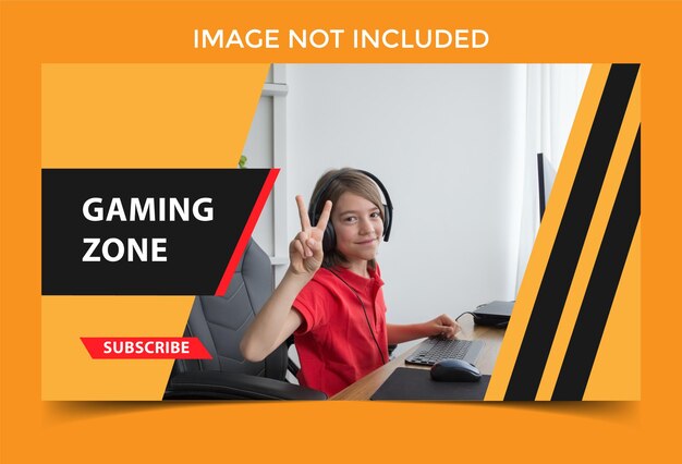 Youtube gaming thumbnail design template