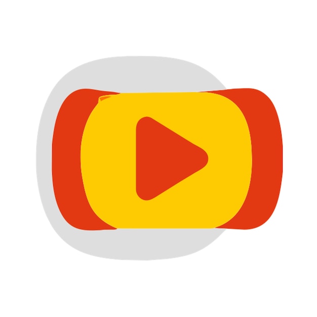 YouTube icoon gekleurde vormen