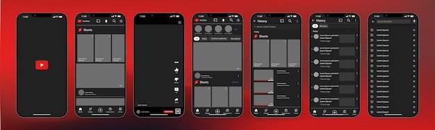 Youtube-interface you tube-scherm sociale media sociale netwerkinterfacesjabloon homepage youtube-aanbevelingen abonnementsprofiel sjabloon van iphone 14 editorial