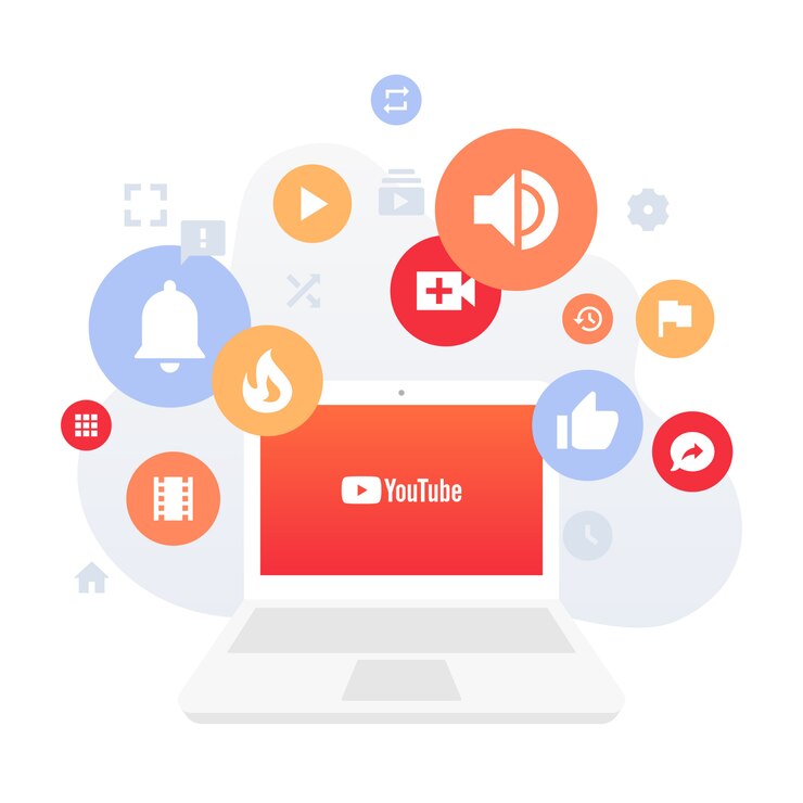 Vector ノートパソコンのコンセプトイラストのyoutube