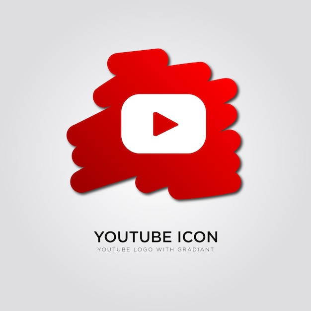 Vettore icona del logo di youtube red play vector logo jpg jpeg eps pulsante icona icona di youtube flat social media icona del logo dell'azienda di youtube