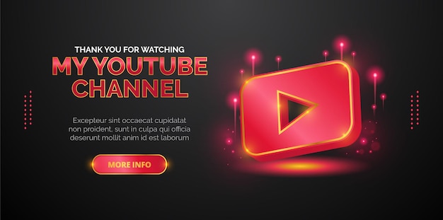 YouTube-logo-ontwerp voor promotie van YouTube-videokanalen