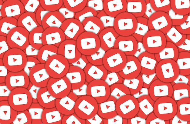 YouTube ロゴ パターン背景