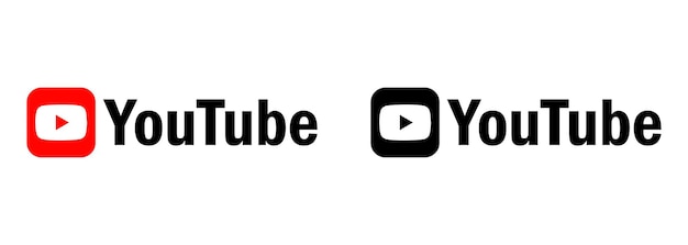 Vector youtube-logo. youtube-pictogram. pictogrammen voor sociale media. realistische youtube-app-set. logo. vector. zaporizja, oekraïne - 22 juni 2021
