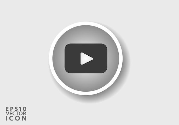 Логотип Youtube Логотип YouTube в социальных сетях Youtube flat Icon шаблон черного цвета редактируемый