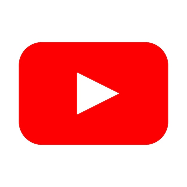 Icona del logo del pulsante di riproduzione di youtube