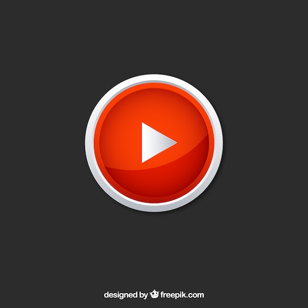 Youtube player icon with flat design