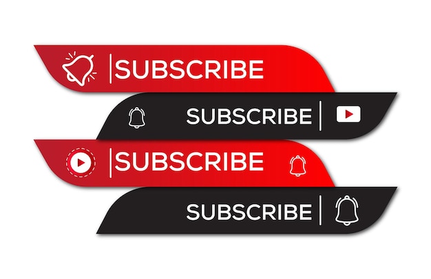 YouTube subscribe button design with bell button