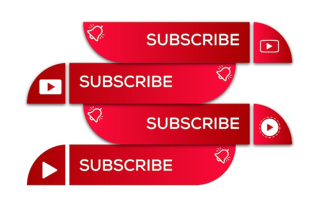 YouTube subscribe button design with bell button