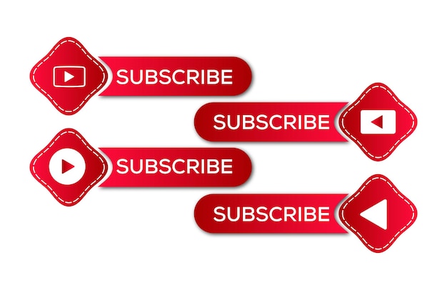 YouTube subscribe button design with bell button