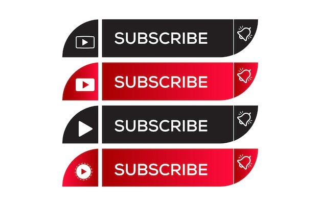 YouTube subscribe button design with bell button