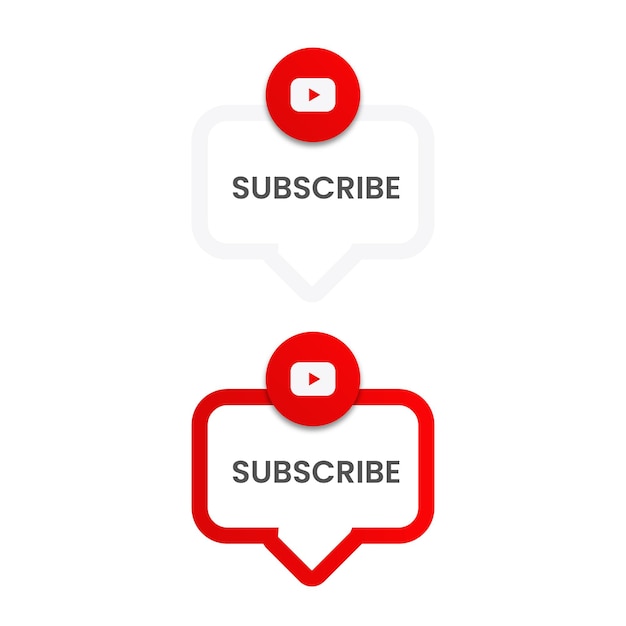 Vector youtube subscribe button vector template