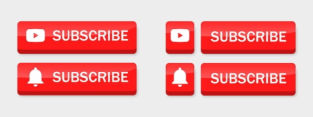 Pulsante di iscrizione a youtube con l'icona della campana di notifica