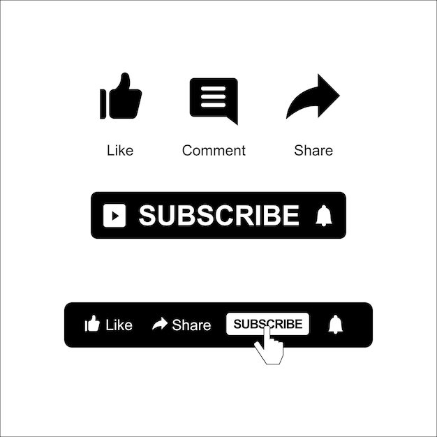 YOUTUBE SUBSCRIBE INTERFACE BUTTON