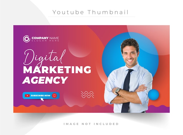 Youtube thumbnail design or corporate web banner template