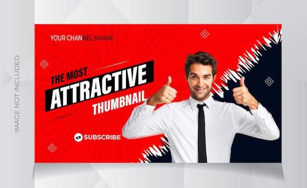 Youtube thumbnail design or corporate web banner template