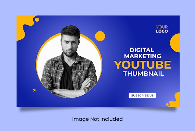 Vector youtube thumbnail design template banner