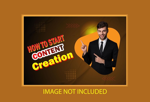 Youtube thumbnail design or youtube banner template