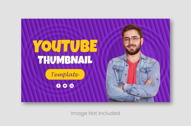 Vector youtube-thumbnail moderne aanpasbare ontwerpsjabloon