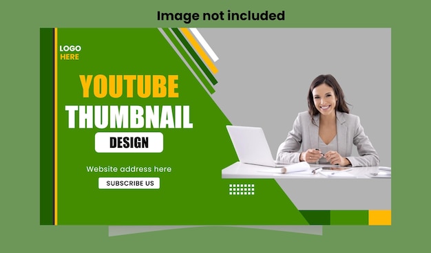 Vector youtube thumbnail template