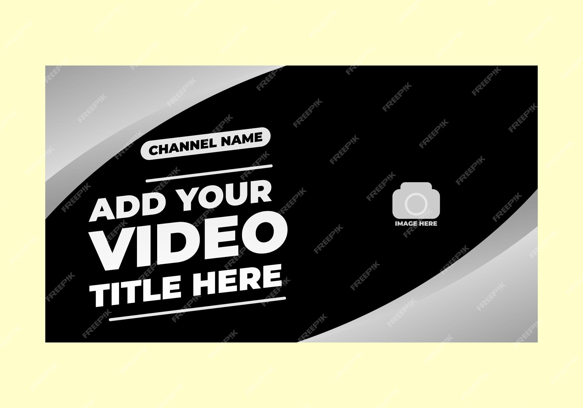 Premium Vector | Youtube thumbnail template