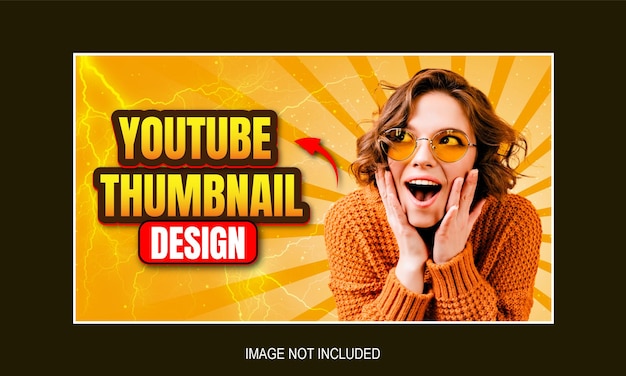 Vector youtube video thumbnail or web banner template