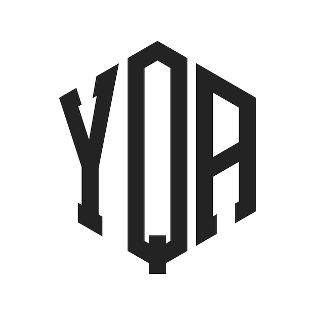 Дизайн логотипа YQA Первоначальная буква YQA Монограмма Логотип с использованием шестиугольной формы