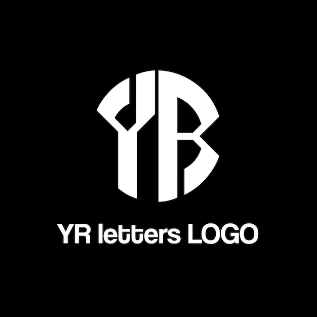 YR letters vector logo ontwerp