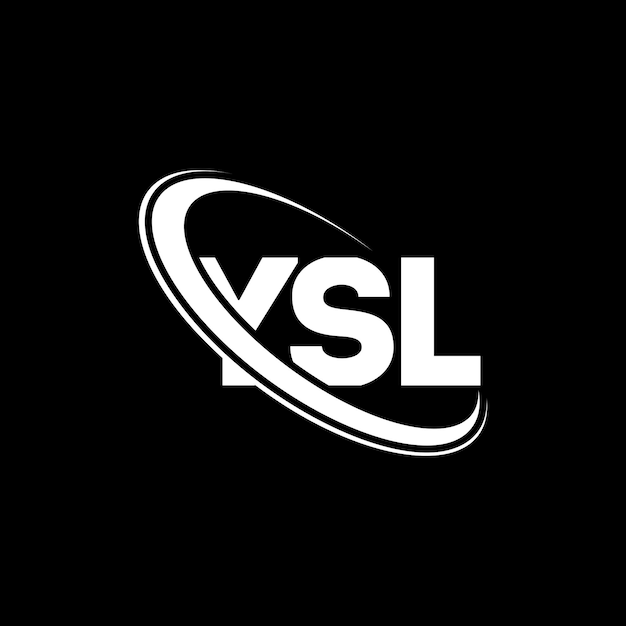 YSLロゴ YSL文字 YSL文字 ローゴデザイン イニシャル YSL 円と大文字のモノグラム ローゴ YSL テクノロジービジネスと不動産ブランドのタイポグラフィー