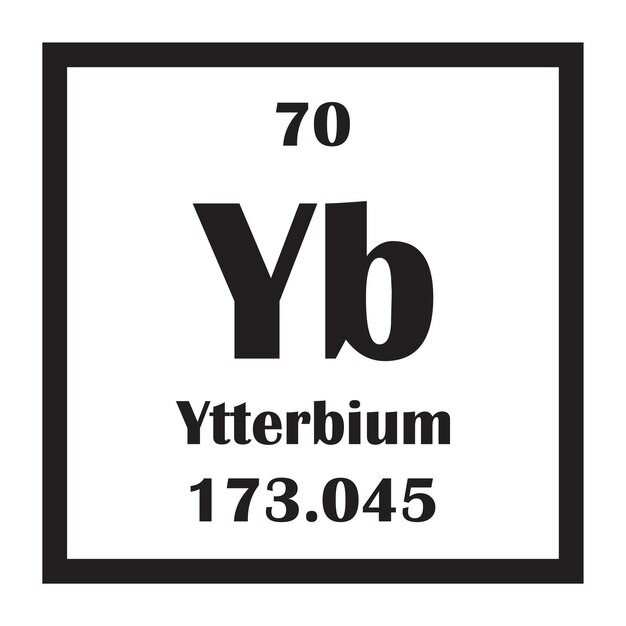 Ytterbium chemical element icon