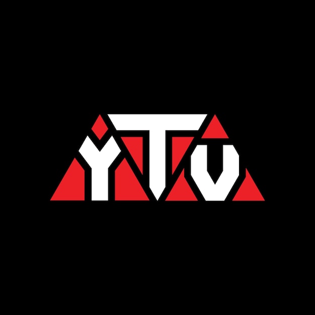 YTV triangle letter logo design with triangle shape YTV triangle logo design monogram YTV triangle vector logo template with red color YTV triangular logo Simple Elegant and Luxurious Logo YTV