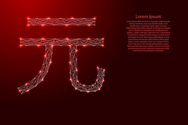 Yuan China sign currency symbol pinyin from red futuristic polygonal lines and glowing stars