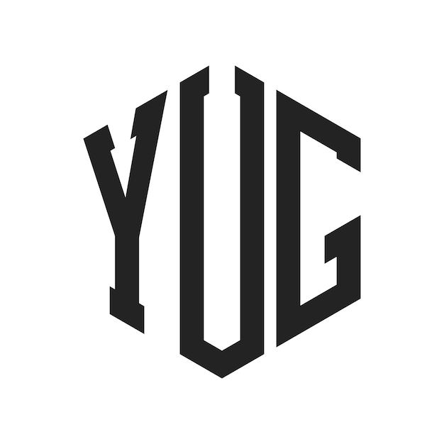 ロゴのデザイン: YU-GROUP のイニシャルレターYU-Group のモノグラムロゴは六角形の形を用いて作られています