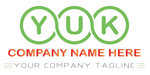 Vector yuk letter logo design