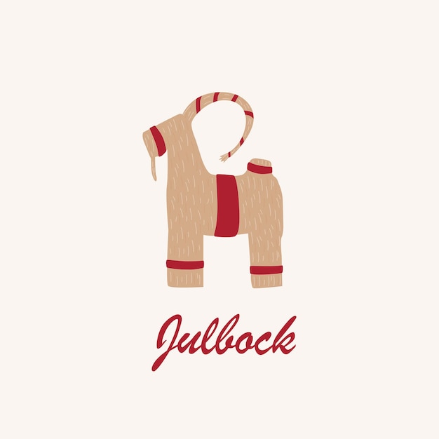 Yule goat julbock illustration background